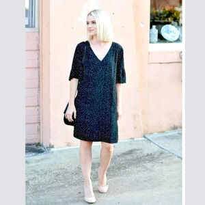 MADEWELL Polkadot Print Short Flutter Sleeve Dress